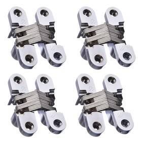 Lishine 764690022628 4 Pack Hinge Invisible For Cabinet Door Alloy 180 Degree Sw