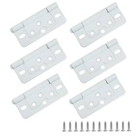 Gaoc1543 Litoexpe 6 Pcs 3 Inch Non-mortise Door Hinges With Screws Heavy Duty Stainless Steel D
