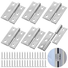 Lnrueg 752870961768 6 Pcs Stainless Lift-off Door Hinges 2.95 Inch Flag With 36 Screws