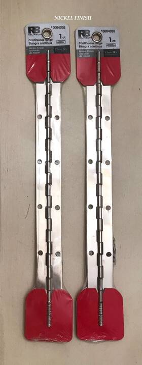 Wel21e Lowes 2 New - Rb 12 Inch X 1.5 Nickel Finish Continuous Hinge Screws