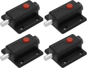 200-a-ho Lt Easiyl 4pcs Black Plastic Push Button Spring Loaded Automatic Door Bolt Latch