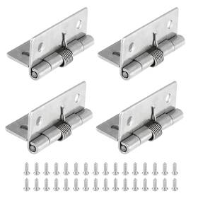Luomorgo 779640675830 4 Pcs Spring Loaded Hinges For Cabinets 2 Inch Length Stainless Steel