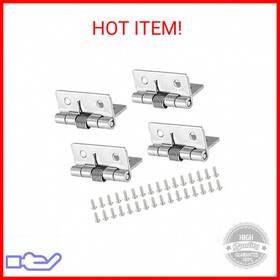 Hao01895 Luomorgo 4 Pcs Spring Loaded Hinges For Cabinets 1.5 Inch Length Stainless Stee