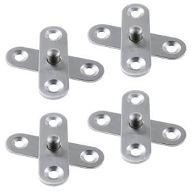 31924-cdhs-l57-4 Luorng 4pcs 360 Degree Swivel Invisible Door Hinge Stainless Steel Concealed