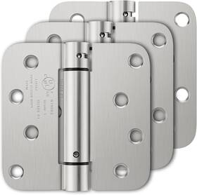 Luxbaro 445049479463 3 Pack Self Closing Door Hinges 4 Inch Spring Loaded Adjustable Te