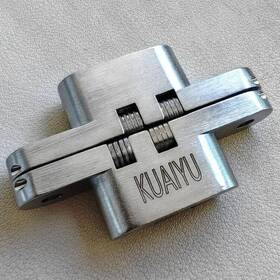 Lyang 054114210961 1 Pair Hidden Door Hinge Stainless Steel Barrel Wooden Box Silver