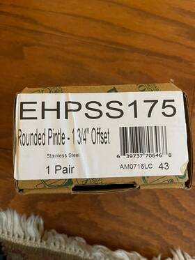 Ehpss175 Lynn Cove Foundry 639737706468 Pair Stainless Steel Rounded Pintle 1 3/4 Inch Offset