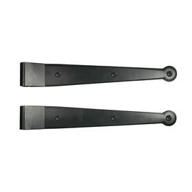 Lynn Cove Foundry 639737707496 Suffolk Style Strap Hinge Stainless Steel Black 1 Pair New