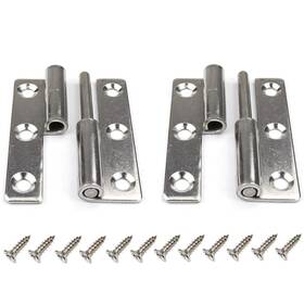 Lyxtiorn 756407397266 2pcs 4 Inch Lift Off Door Hinges Heavy Duty Window Detachable Hinge 304 Stainles