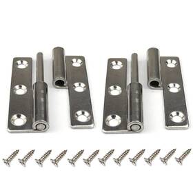 Lyxtiorn 756407397273 2pcs 4 Inch Lift Off Door Hinges Heavy Duty Window Detachable Hinge 304 Stainles