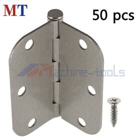 Mt2442299 Machine-tools 50 Pack 3.5 Inch Satin Nickel Interior Door Hinges With 5/8 Radius Corners