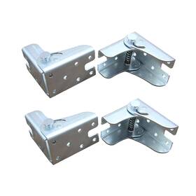 G1kywj018612irs-p Mairuker 4 Pack Folding Bracket-self-locking Hinge 90 Locking Extended Silver Grey