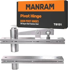 Manram 705353045387 Door Pivot Hinges Hidden Hinge Heavy Duty Murphy Kit 360 Degr