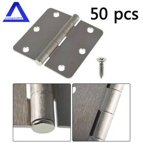 Amz766690 Marddpair 1/4 Inch Radius Corners 3 1/2 Satin Nickel Door Hinges 50 Pcs