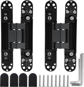 Marner 445056948952 2 Set 6 Inch Door Hinges Alloy Heavy Duty Invisible Hinge 180 Degree Swing Co