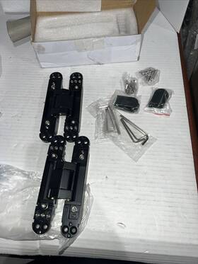 Marner 690000139093 2 Set 6 Inch Hidden Door Hinges Zinc Alloy Heavy Duty Invisible Hinge 180 Degree