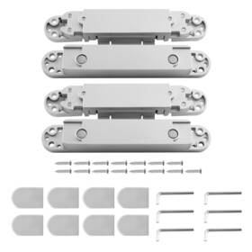 L0na5p Maxpeedingrods 1 Pair 6in Hidden Door Hinge Aluminium Alloy 180 Degree Swing Concealed
