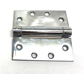3t69 Mckinney Assa Abloy Spring Hinge 1 Knuckle 4.5 Inch X Listed Polish Silver