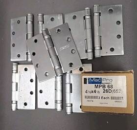 Mpb68 Mckinney 400223000375 Mac Pro 4-1/2 Inch X Hw Ball Bearing Hinge Lot Of 8 Read Des