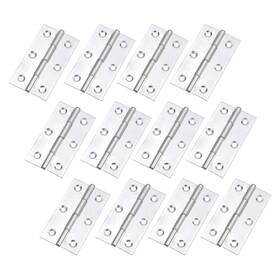 Mcredy 745678695249 Hinges Dwinging Door Hinge Silver Flat Small Folding