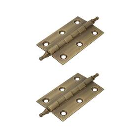 Mcredy 770619146917 Brass Hinges Butt 2pcs 2.5 Inch Retro Style Bronze Loose Pin With