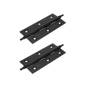 Mcredy 770619146924 Brass Cabinet Hinges 3.5 Inch Butt For Cabinets Black Retro Sol