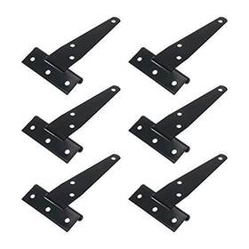 Mcredy 770619148157 T Hinges 4 Inch Door Heavy Duty Black T-strap Hinge Hardware For Shed