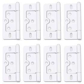Mcredy 778836475056 Cabinet Hinges Non-mortise Door 3 Inch Removable White Set Of 8