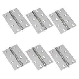 Fy19041296 Mcredy Hinges Dwinging Door Hinge Silver Stainless Steel 3.5inch Pack Of 6