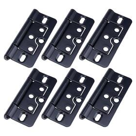 Fyc0234 Mcredy Cabinet Hinges Non-mortise Door 3 Inch Removable Black Set Of 6