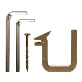 Eg.301.06 Meadow Lane Polished Brass Rail Bracket For Ladder