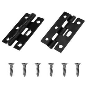 34141-tfihw-2 Meetoot 2pcs 75x45x1.8mm Furniture Fitting Butt Hinge Offset Door Metal