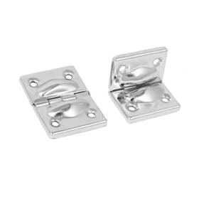 Metallixity 636939490416 Toolbox Suitcase Box Metal Hinges Support Silver Tone 44mmx30mm 2pack