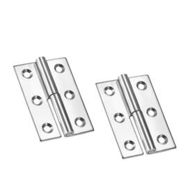 Metallixity 636939668334 2pcs Lift Off Hinge Butt Door Hinges Right Hand Small Flag 75mm Long New