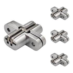 Miayaya 652805230344 4 Pack Hidden Hinges 0.5 Inch Zinc Alloy 180 Degree Cross Hinge Folding Door