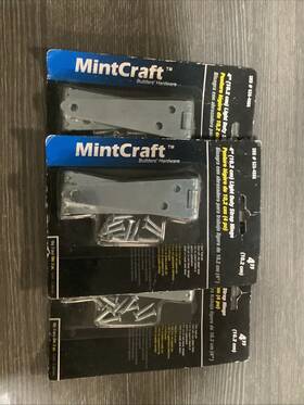 628-4608 Mintcraft New 2-pack Hardware 4 Inch Light Duty Strap Hinge Zinc Plated Steel 3