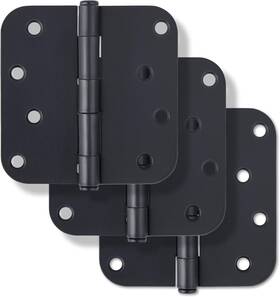 Miseno 781889621134 Lot Of 6 - 4 Inch X 3 Corner Door Hinges Matte Black