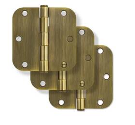 Mdh3503ab Miseno 3-1/2 X Plain Bearing 5/8 Inch Radius Corner Door Hinge - Pack Of 3