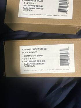 Mdh3503cb Miseno 3-1/2x3-1/2 Plainbearing 5/8 Inch Radiuscorner Door Hinge-pack Of 3