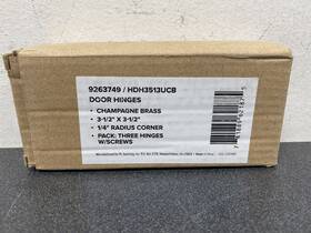 Mdh3513cb Miseno 3-1/2 X Plain Bearing Door Hinge - Pack Of 3 Champagne