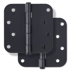 Mdh4002bk Miseno Mdh4002 4 X Plain Bearing 5/8 Inch Radius Corner Door Hinge - Black