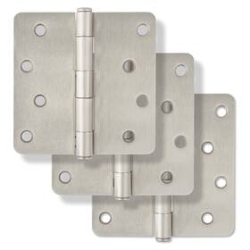 Mdh4013sn Miseno Mdh4013 4 X Plain Bearing 1/4 Inch Radius Corner Door Hinge - Nickel