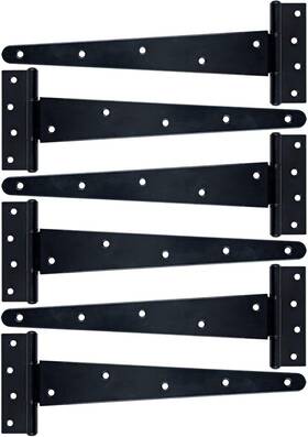 Mlhpeak 313102340395 T-strap Shed Hinge Gate Strap Heavy Duty Door Barn Gates Hinges 6 12 Inc