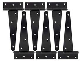 Mlhpeak 792276469994 T-strap Shed Hinge Gate Strap Heavy Duty Door Barn Gates Hinges 6 8 Inch