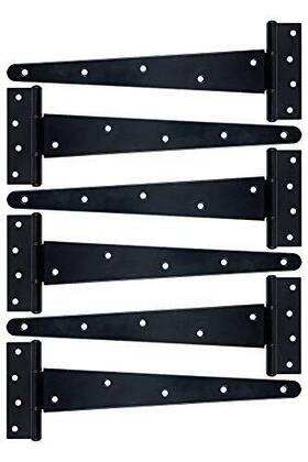 Mlhpeak 792276470075 T-strap Shed Hinge Gate Strap Heavy Duty Door Barn Gates Hinges 6 12
