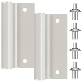 Hui-morningro-1756 Morningro 2 Sets White Screen Door Hinges Leaf Lower Aluminum Storm Parts C