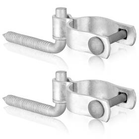 Morningro-sdja79676 Morningro 4 Pcs Farm Gate Hinge Set 5/8ftft X 2ftft Chain Link Fence Post In Z Inch