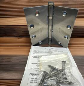 10461511 Mortise Baldwin 4-1/2 Inch W Ball Bearing Square Door Hinge Polished Nickel
