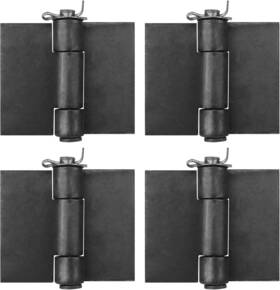 Mountain Ark 313053718793 4 Pack Weldable Door Hinges Steel Weld On Gate For Trailer 3-3/8 Inch X 3-3