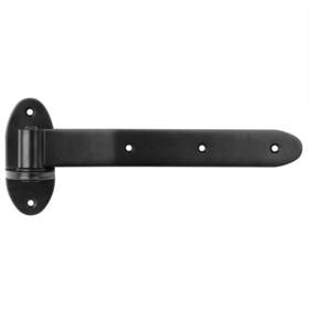 Heye36-b-t4 Mountain Ark 4 Pack 12 Inch Black Strap Gate Hinges Heavy Duty Carbon Steel Cranked Band Hing